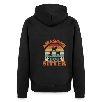 Dog sitter - Veste à capuche bio Premium Unisexe - noir - Dos - Nico (187cm)