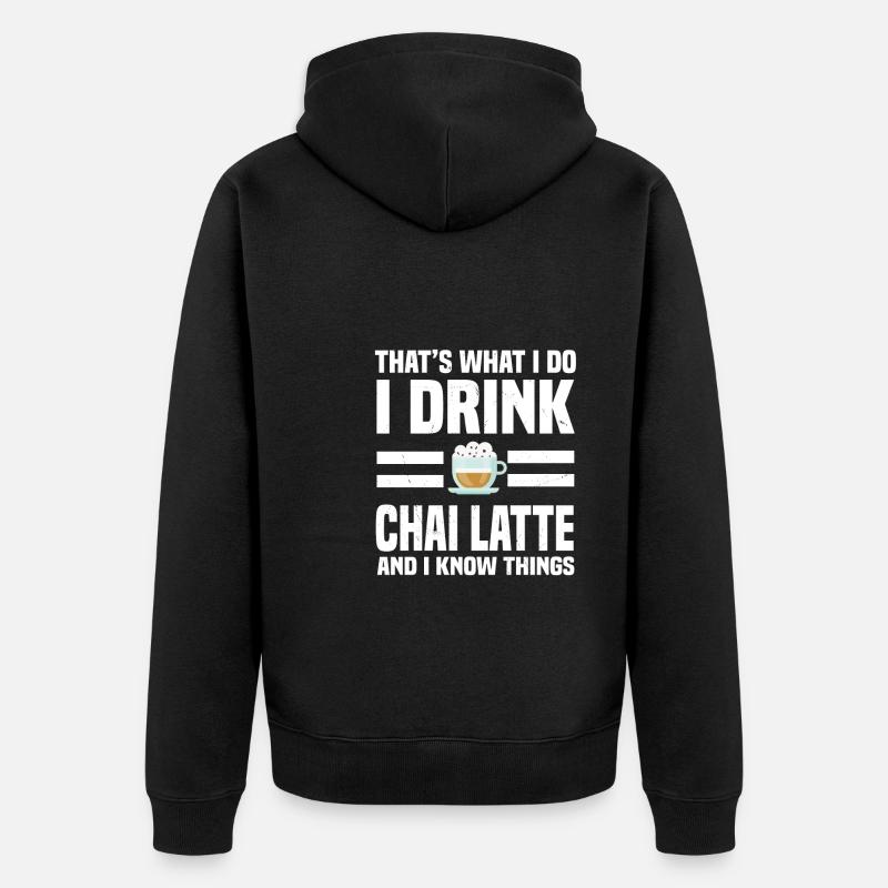 Dicton Chai Latte - Veste à capuche bio Premium Unisexe - noir
