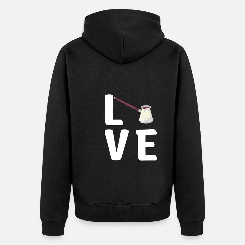 Café turc Cezve Design - Veste à capuche bio Premium Unisexe - noir