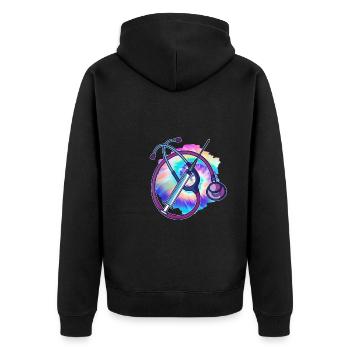 Soins infirmiers autorisés - Veste à capuche bio Premium Unisexe - noir - Dos - Nico (187cm)
