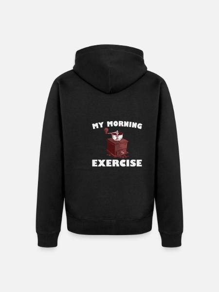 Coffee Grinder Coffee Grinding - Unisex Premium Organic Zip Hoodie - black