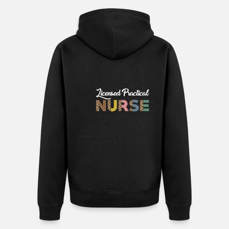 Cadeau d’infirmière auxiliaire autorisée - Veste à capuche bio Premium Unisexe - noir