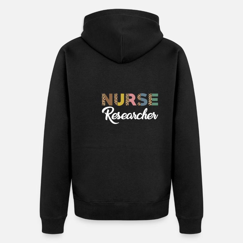 Infirmière scientifique Leopard Print - Veste à capuche bio Premium Unisexe - noir