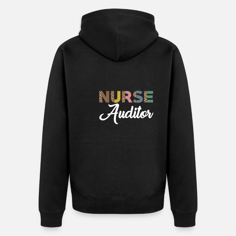 Évaluateur d’entretien impression léopard - Veste à capuche bio Premium Unisexe - noir