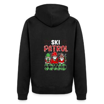 Ski and piste rescuers - Unisex Premium Organic Zip Hoodie - black - Back - Nico (187cm)