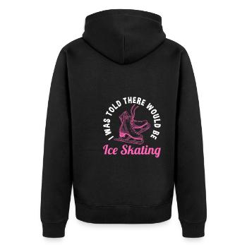 Figure skating - Unisex Premium Organic Zip Hoodie - black - Back - Nico (187cm)