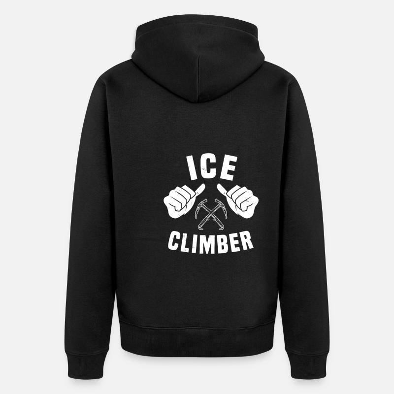 Eiskletterer - Unisex Premium Bio Zip Hoodie - Schwarz