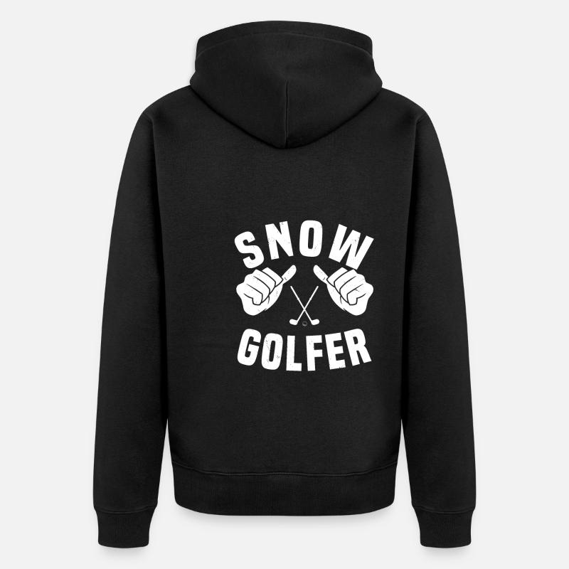 Snow Golfer T-Shirt - Veste à capuche bio Premium Unisexe - noir