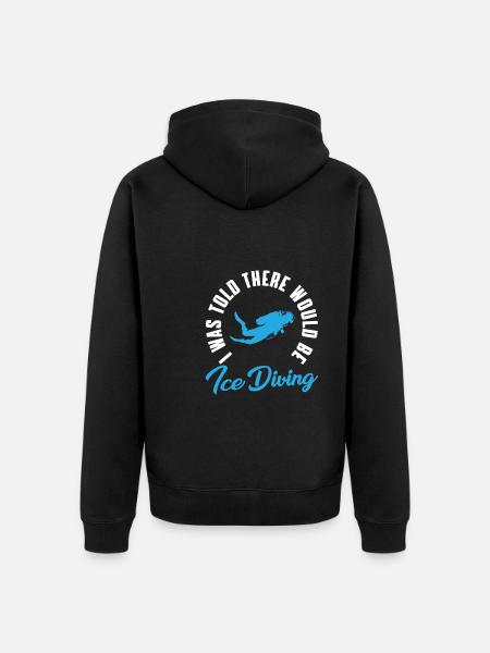 Funny Loon Humor Design - Unisex Premium Organic Zip Hoodie - black