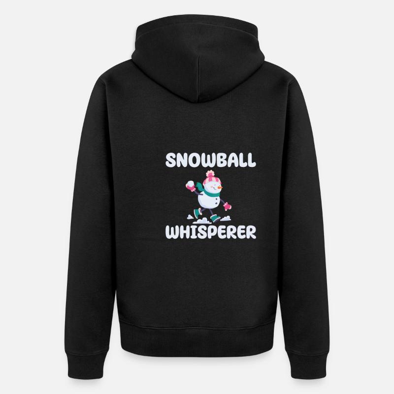 Chuchoteur boule de neige - Veste à capuche bio Premium Unisexe - noir