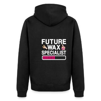 Future Waxing Specialist Beauty School - Unisex Premium Organic Zip Hoodie - black - Back - Nico (187cm)