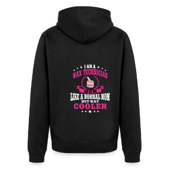 Wax Technician Mom Hair Removal Women - Unisex Premium Organic Zip Hoodie - black - Back - Nico (187cm)