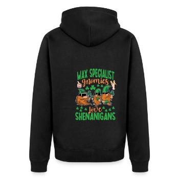 Spécialiste de la cire La Saint-Patrick de Shenanigan - Veste à capuche bio Premium Unisexe - noir - Dos - Nico (187cm)