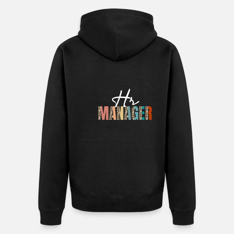 HR-Manager Leopard Pattern Human Resources - Unisex Premium Bio Zip Hoodie - Schwarz