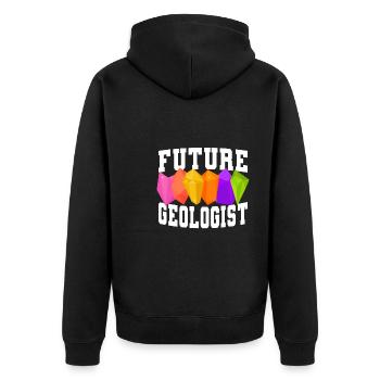 Futur géologue - Veste à capuche bio Premium Unisexe - noir - Dos - Nico (187cm)