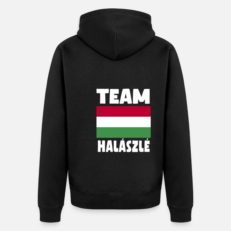 L’équipe Halaszle - Veste à capuche bio Premium Unisexe - noir