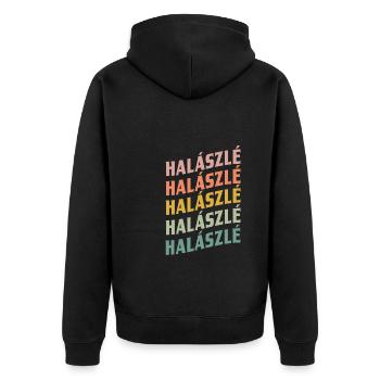 Halaszle - Veste à capuche bio Premium Unisexe - noir - Dos - Nico (187cm)
