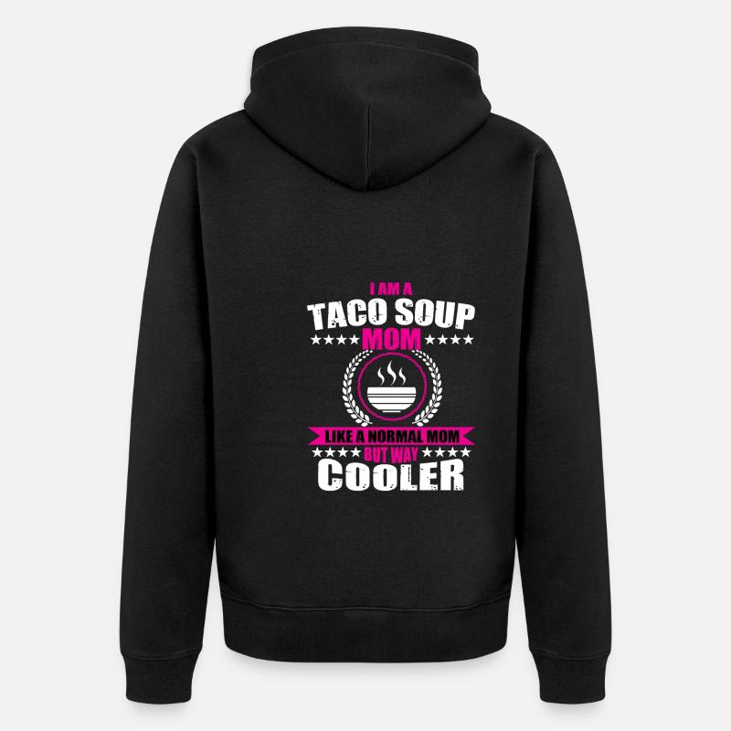 Soupe aux tacos Maman - Veste à capuche bio Premium Unisexe - noir