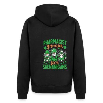 Costume de la Saint-Patrick d’apothicaire - Veste à capuche bio Premium Unisexe - noir - Dos - Nico (187cm)