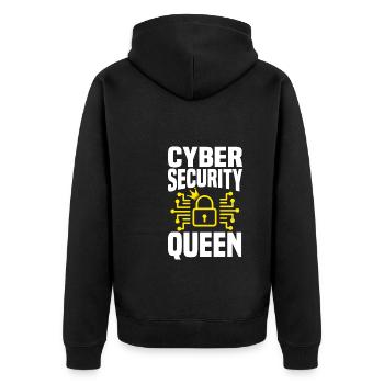 Reine de la cybersécurité - Veste à capuche bio Premium Unisexe - noir - Dos - Nico (187cm)