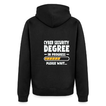 Chemise de degré de cybersécurité - Veste à capuche bio Premium Unisexe - noir - Dos - Nico (187cm)