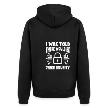Cyber Best PrCyber T-shirt de sécurité - Veste à capuche bio Premium Unisexe - noir - Dos - Nico (187cm)
