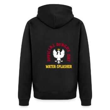 PolniscŚmigus-Dyngus Water Splash - Unisex Premium Organic Zip Hoodie - black - Back - Nico (187cm)