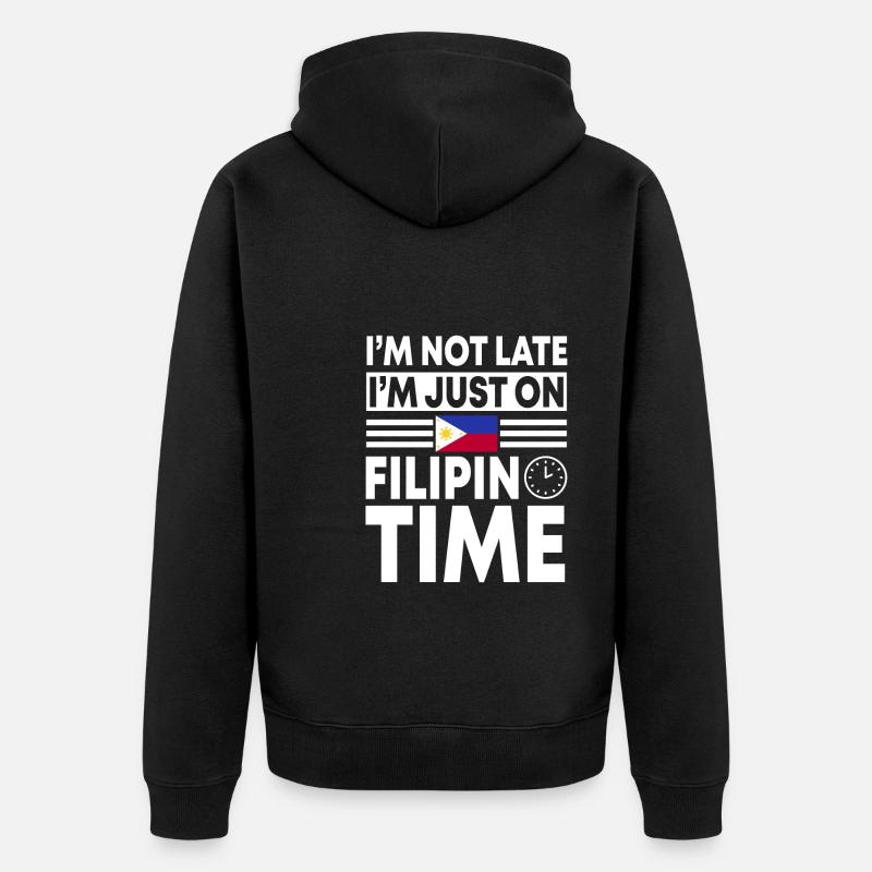 Heure philippine - Veste à capuche bio Premium Unisexe - noir