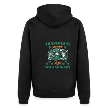 Déguisement de greffe d’organe pour la Saint-Patrick - Veste à capuche bio Premium Unisexe - noir - Dos - Nico (187cm)