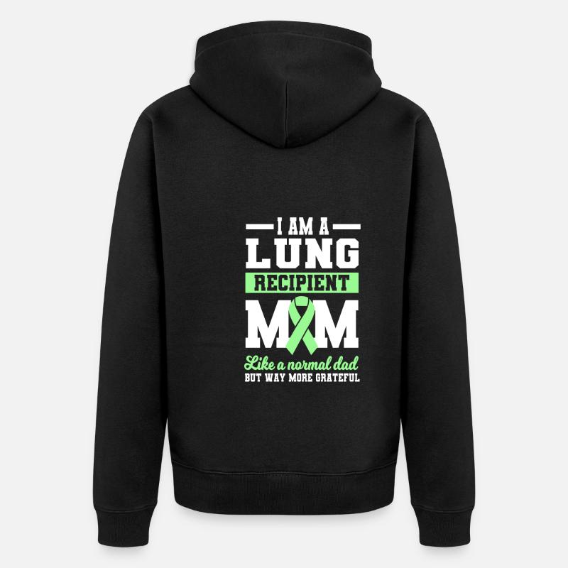 TransplaMaman greffe de poumon - Veste à capuche bio Premium Unisexe - noir