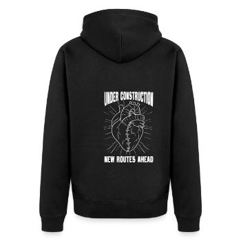Lustiges Geschenk Bypass-Operation Überlebende - Unisex Premium Bio Zip Hoodie - Schwarz - Hinten - Nico (187cm)