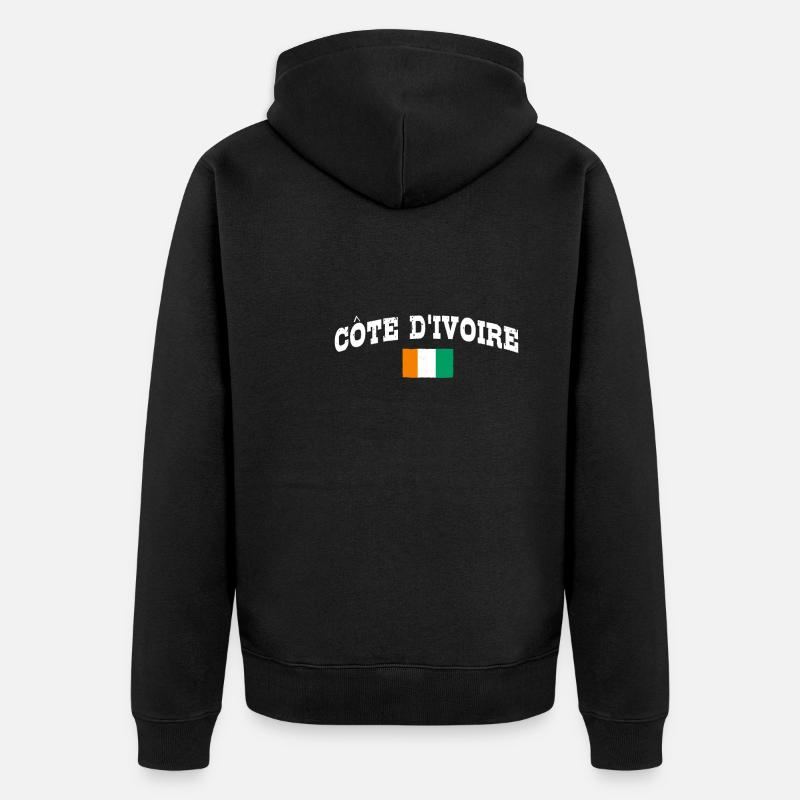 Côte d’Ivoire - Veste à capuche bio Premium Unisexe - noir