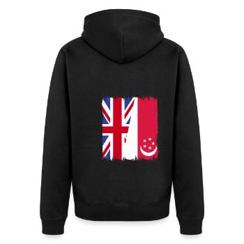 Singapour, Royaume-Uni - Veste à capuche bio Premium Unisexe - noir - Dos - Nico (187cm)