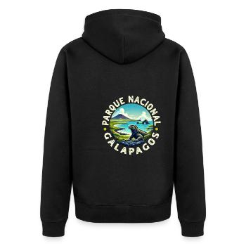 Ecuador Quito Guayaquil Ecuadorianische - Unisex Premium Bio Zip Hoodie - Schwarz - Hinten - Nico (187cm)