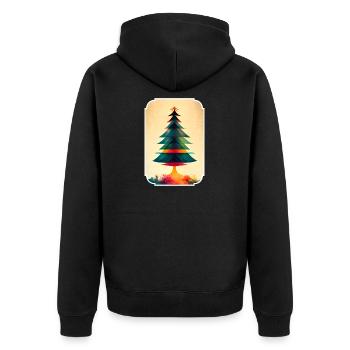 Décollage de Sapin De Noël - Veste à capuche bio Premium Unisexe - noir - Dos - Nico (187cm)