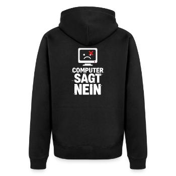 L'ordinateur dit pas de mème - Veste à capuche bio Premium Unisexe - noir - Dos - Nico (187cm)