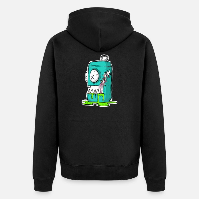 Monster Box Bande dessinée - Veste à capuche bio Premium Unisexe - noir