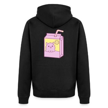 Un design de package mignon - Veste à capuche bio Premium Unisexe - noir - Dos - Nico (187cm)