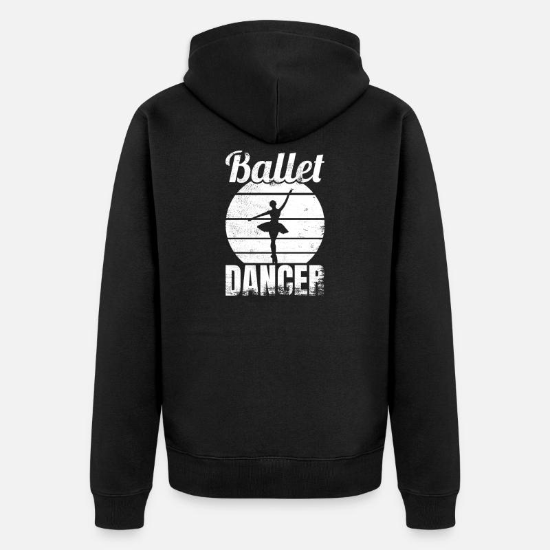 Drôle de danseuse de ballet - Veste à capuche bio Premium Unisexe - noir