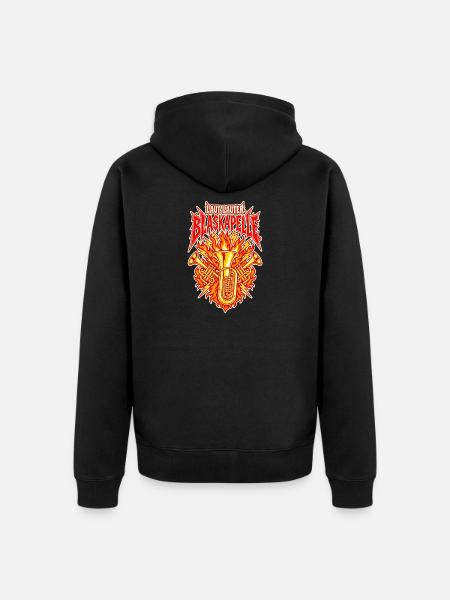 Laut Lauter Blaskapelle - Unisex Premium Bio Zip Hoodie - Schwarz