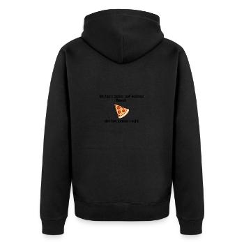 I prefer to listen to my gut - Funny saying - Unisex Premium Organic Zip Hoodie - black - Back - Nico (187cm)