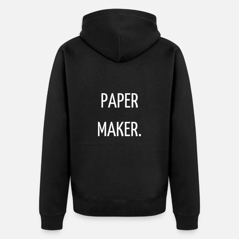 Paper maker - Veste à capuche bio Premium Unisexe - noir