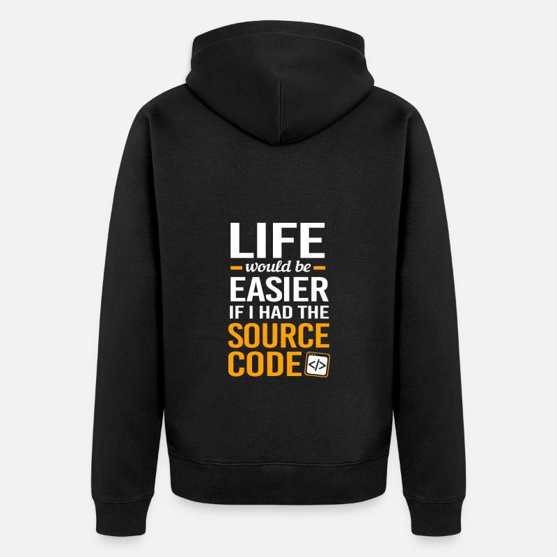 Cyber programmeur cybersécurité Hacker - Veste à capuche bio Premium Unisexe - noir