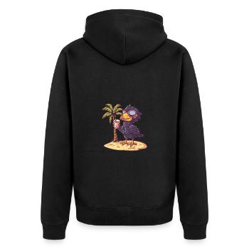 Harpy Bird Summer Holiday - Unisex Premium Organic Zip Hoodie - black - Back - Nico (187cm)