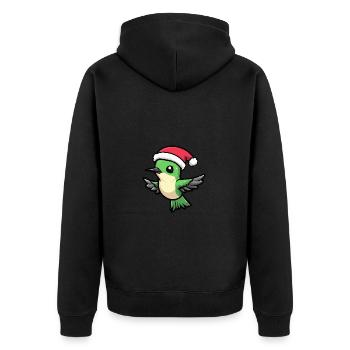 Colibri Oiseau Noël Mignon - Veste à capuche bio Premium Unisexe - noir - Dos - Nico (187cm)