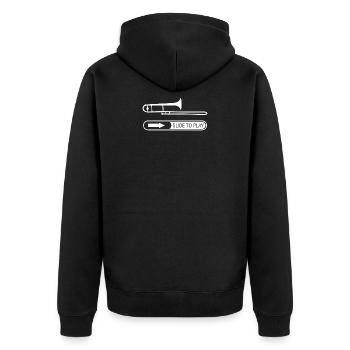Slide to play Jazz Musique Musique Cadeau - Veste à capuche bio Premium Unisexe - noir - Dos - Nico (187cm)