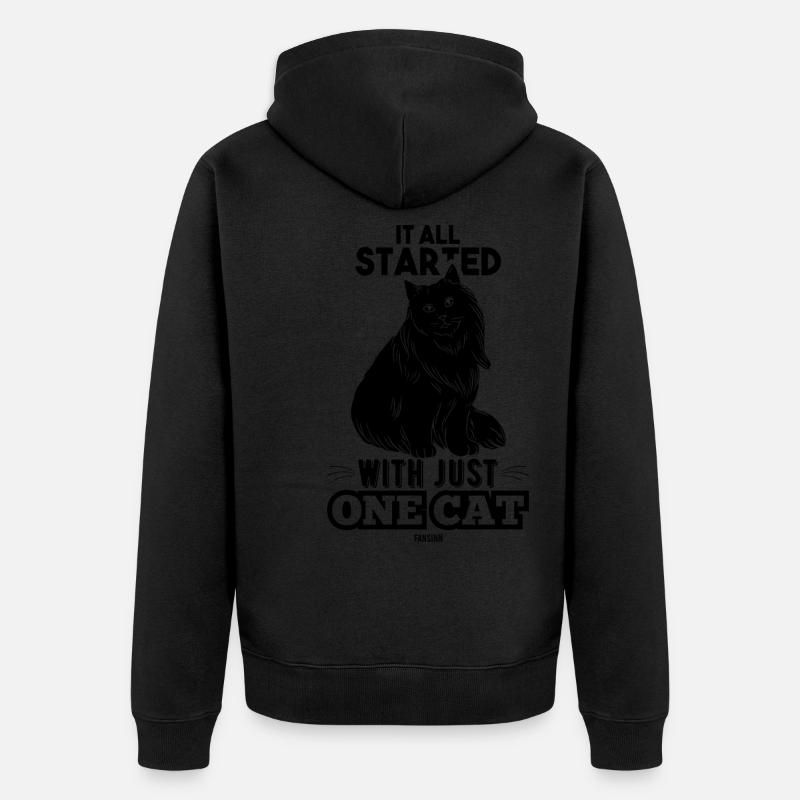 Chat - Veste à capuche bio Premium Unisexe - noir