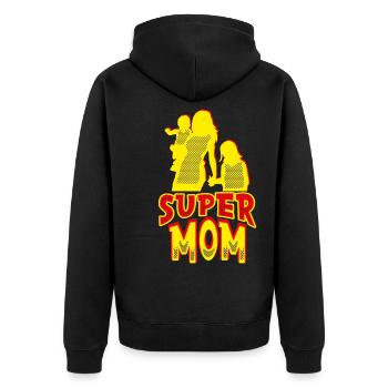 Fête des mères Maman - Veste à capuche bio Premium Unisexe - noir - Dos - Nico (187cm)