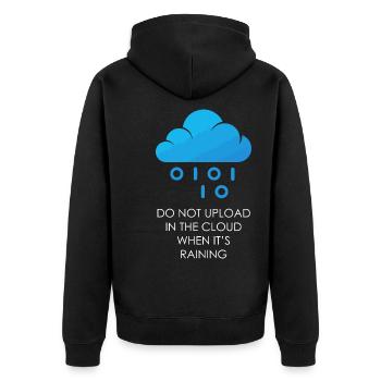 Programmer Coder Software Developer - Unisex Premium Organic Zip Hoodie - black - Back - Nico (187cm)
