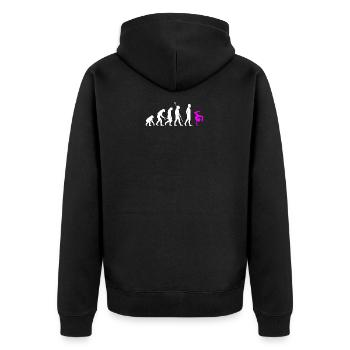 Floor Gymnastics Gymnastics Gymnastics Evolution - Unisex Premium Organic Zip Hoodie - black - Back - Nico (187cm)